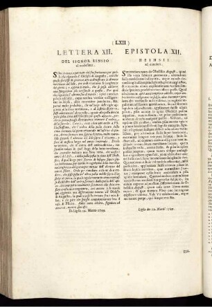 Epistola XII. Heinsii ad eundem.
