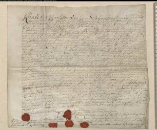 Tauschkontrakt zwischen Franz Christoph von Hoerde und dem Kloster Nazareth.