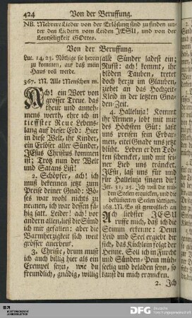 Von der Beruffung.