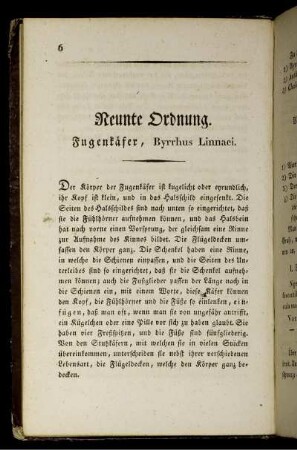 Neunte Ordnung. Fugenkäfer, Byrrhus Linnaei.