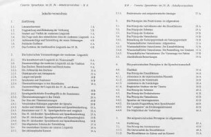 II-III, Inhaltsverzeichnis