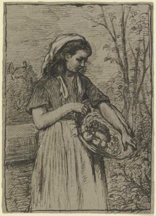 Mädchen mit Früchtekorb