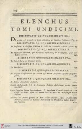 Elenchus tomi undecimi