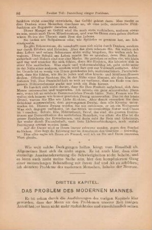 Drittes Kapitel. Das Problem des modernen Mannes