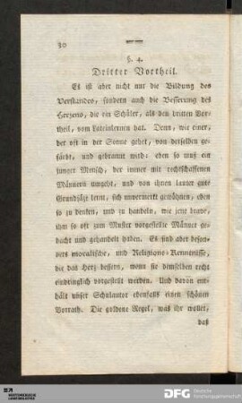 §.4. Dritter Vortheil.