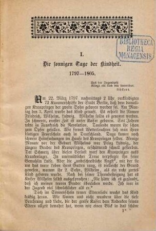Kaiser Wilhelm : 1797 - 1888. (Ein Lebensbild). [Umschlagtitel]