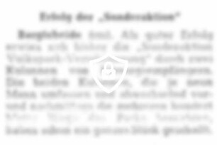 Erfolg der "Sonderaktion"