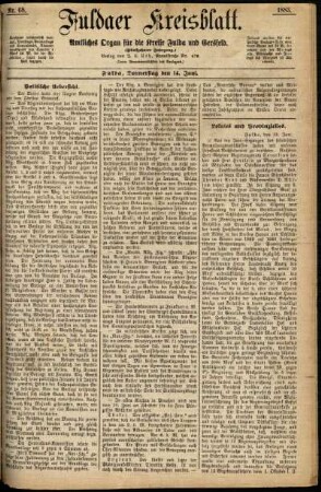Ausgabe vom Donnerstag, den 14. Juni 1883.