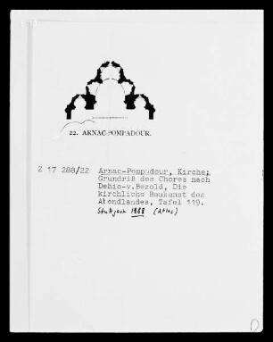 Arnac-Pompadour, Kirche Grundriss des Chores