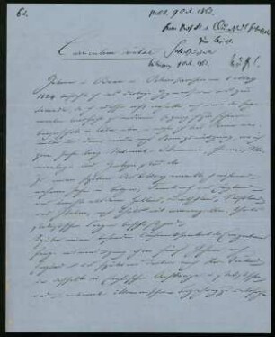 Eigenhändiges Curriculum vitae. Christchurch (Neuseeland), 23.01.1862.