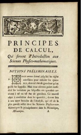 Principes des calcul.
