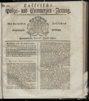 Nr. 44, Sonnabend den 2ten Junii. 1821