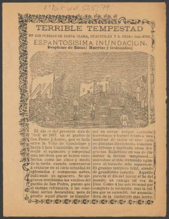 Terrible tempestad en los pueblos de Santa Clara [...]