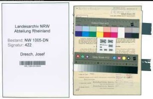 Entnazifizierung Josef Dresch , geb. 21.04.1908 (Kaufm. Angestellter)