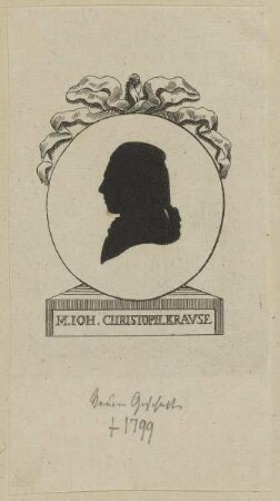 Bildnis des Ioh. Christoph Kravse