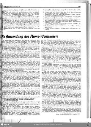 Die Anwendung des Flume-Werksuchers