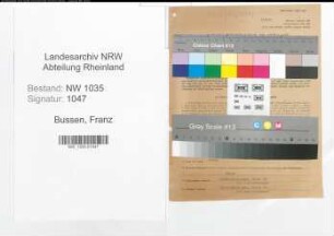 Entnazifizierung Franz Bussen , geb. 22.08.1901 (Bergwerksleiter)