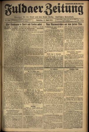 Ausgabe vom Samstag, den 13. Juni 1925.