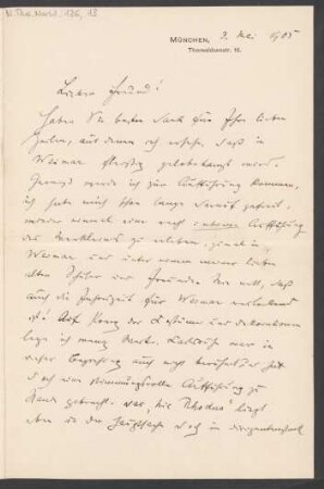 Brief an August Richard : 03.05.1905