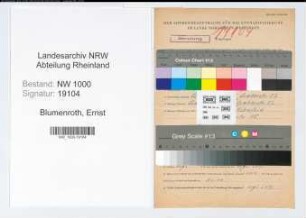 Entnazifizierung Ernst Blumenroth, geb. 17.02.1904 (Wachmann)