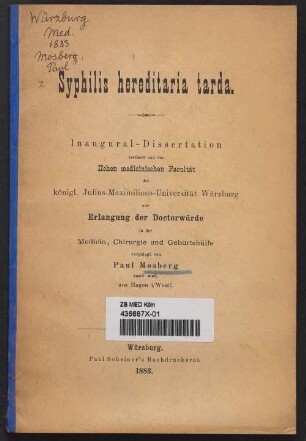 Syphilis hereditaria tarda