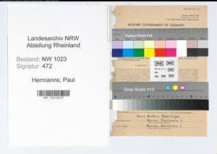 Entnazifizierung Paul Hermanns , geb. 10.01.1884 (Gemeindedirektor)