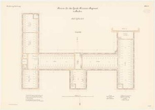 Kaserne des Garde-Kürassier-Regiments und des Königin-Augusta-Garde-Grenadier-Regiments Nr. 4, Berlin: Königin-Augusta-Garde-Grenadier-Regiments Nr. 4, Stallgebäude V: Grundriss Erdgeschoss 1:100