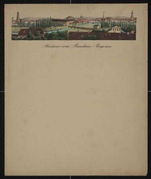 Briefbogen mit Potsdam vom Brauhausberg oberhalb des Schützenhauses