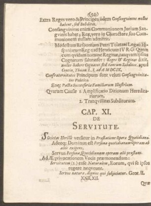 Ca. XI. De Servitute.