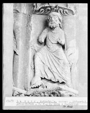 Südportal, 4. Archivolte rechts, 1. Zone: Heimsuchung, Zacharias