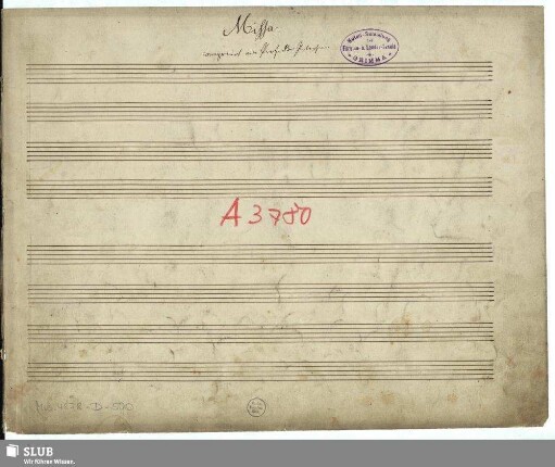 Partitur [autograph?]