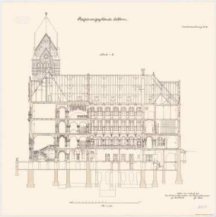 Regierungsgebäude, Koblenz: Querschnitt 1:100