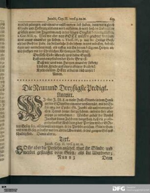 Die Neun und Dreyßigste Predigt.