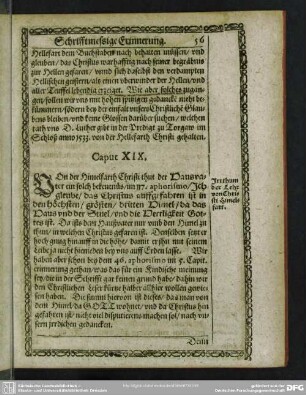 Caput XIX. Irrthum der Lehre von Christi Himelfart