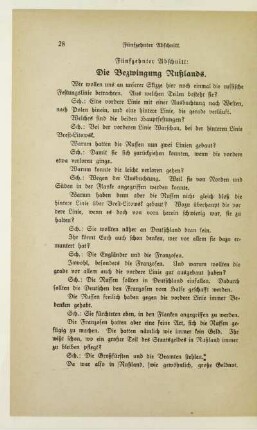 Fünfzenter Abschnitt: Die Bezwingung Rußlands
