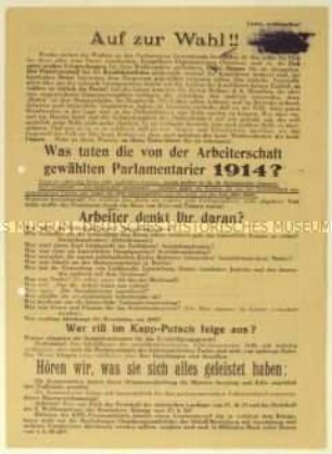 Aufruf der Allgemeinen Arbeiter-Union-Einheitsorganisation zum Boykott der Reichstagswahl 1928