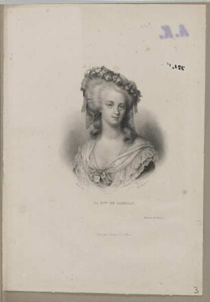 Bildnis der Marie Thérèse Louise de Savoie-Carignan de Lamballe