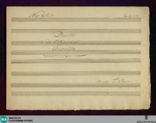La Virtù al cimento. Excerpts. Arr - Don Mus.Ms. 1504 : V (2), pf; PaWV 18/19