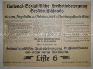 Propagandaflugblatt der Nationalsozialistischen Freiheitsbewegung Großdeutschlands