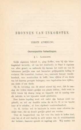 Bronnen van inkomsten