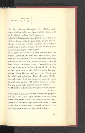 An Gleim Wandsbeck, den 30. März 1794
