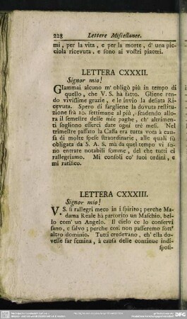 Lettera CXXXII. Signor mio!