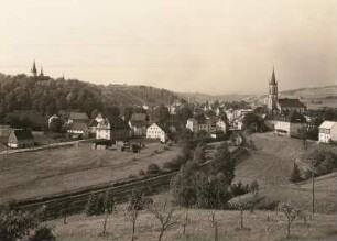 Neuhausen : Neuhausen mit Schloß Purschenstein von Südwesten