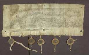 Erbhuldigungsrevers der Bürgerschaft zu Baden als Leibeigene gegen Markgraf Bernhard I. von Baden
