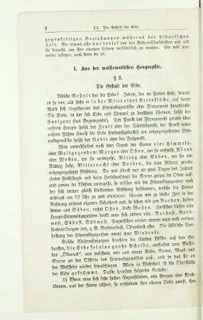 I. Aus der mathematischen Geographie