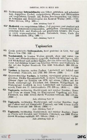 Tapisserien (Nr. 465-473)