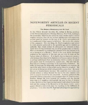 Noteworthy Articles in recent periodicals