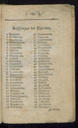 Auflösung der Charaden