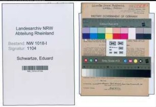 Entnazifizierung Eduard Schwartze , geb. 15.04.1894 (Handelsvertreter)