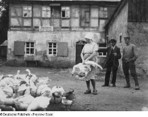 Gänsehandel : Steinbach. Gehöft (einer Bäckerei). Gänsehandel